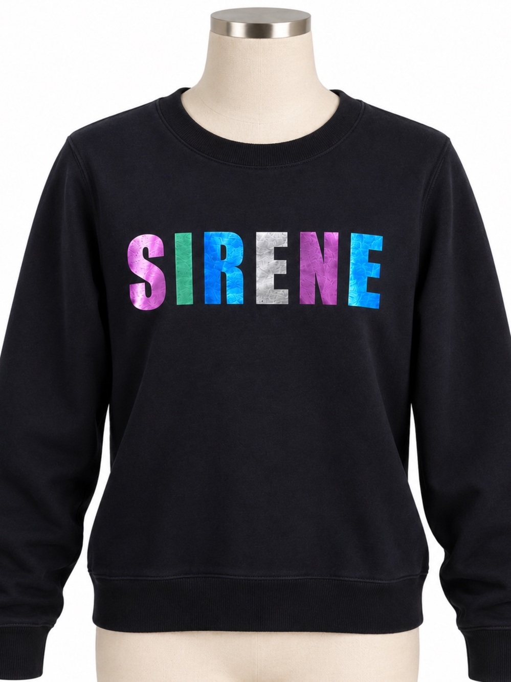Claudie Pierlot Sirene Graphic Sweatshirt Black FR 2 US Medium